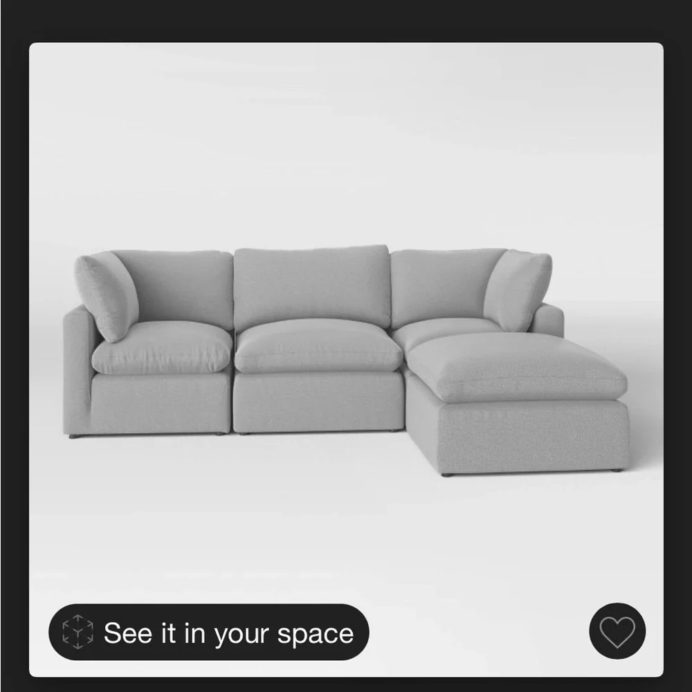 Modern Gray Sectional Sofa